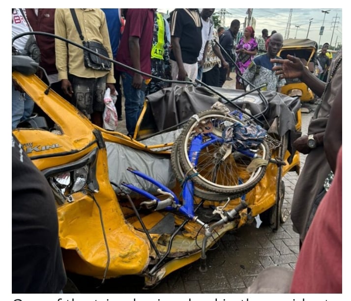 Road Accident Leaves Several Injured After Vehicle Hits Tricycles in Lagos