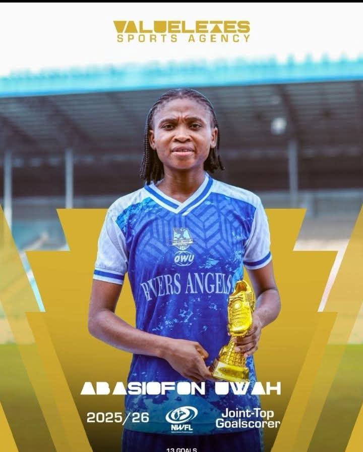 NWFL: Rivers Angels’ Uwah Breaks Silence on Top Scorer Award Controversy